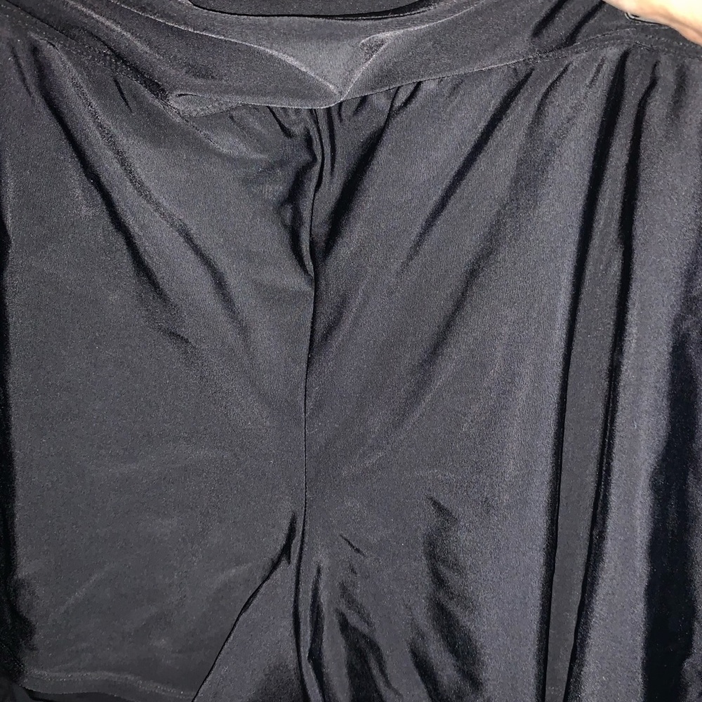 Woman black swimming shorts